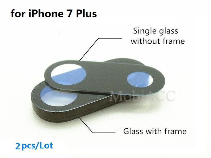 2 шт./лот для объектива камеры Apple iPhone 7 Plus сапфировое стекло с одной рамкой/без