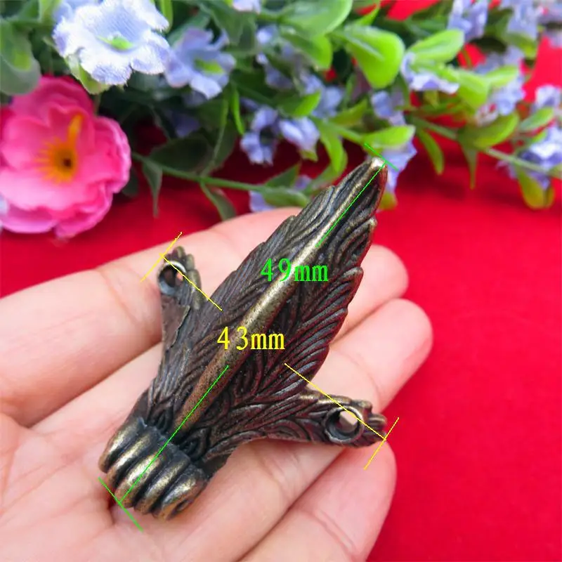 

Antique decorative hardware box protector feet wooden furniture metal leg 22g