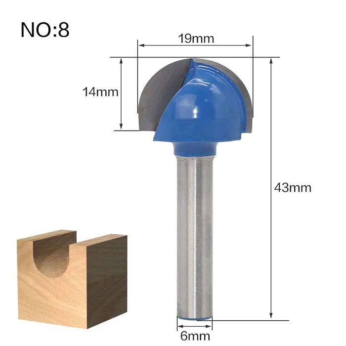 1 шт. 6 мм хвостовик древесины маршрутизатор бит прямой T V заподлицо очистка Круглый угол бухта коробка биты фрезы для дерева