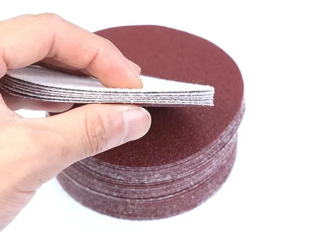 20pcs set 5 inch 125mm round flocking sandpaper disk sand sheets hook and loop sandpaper sheets