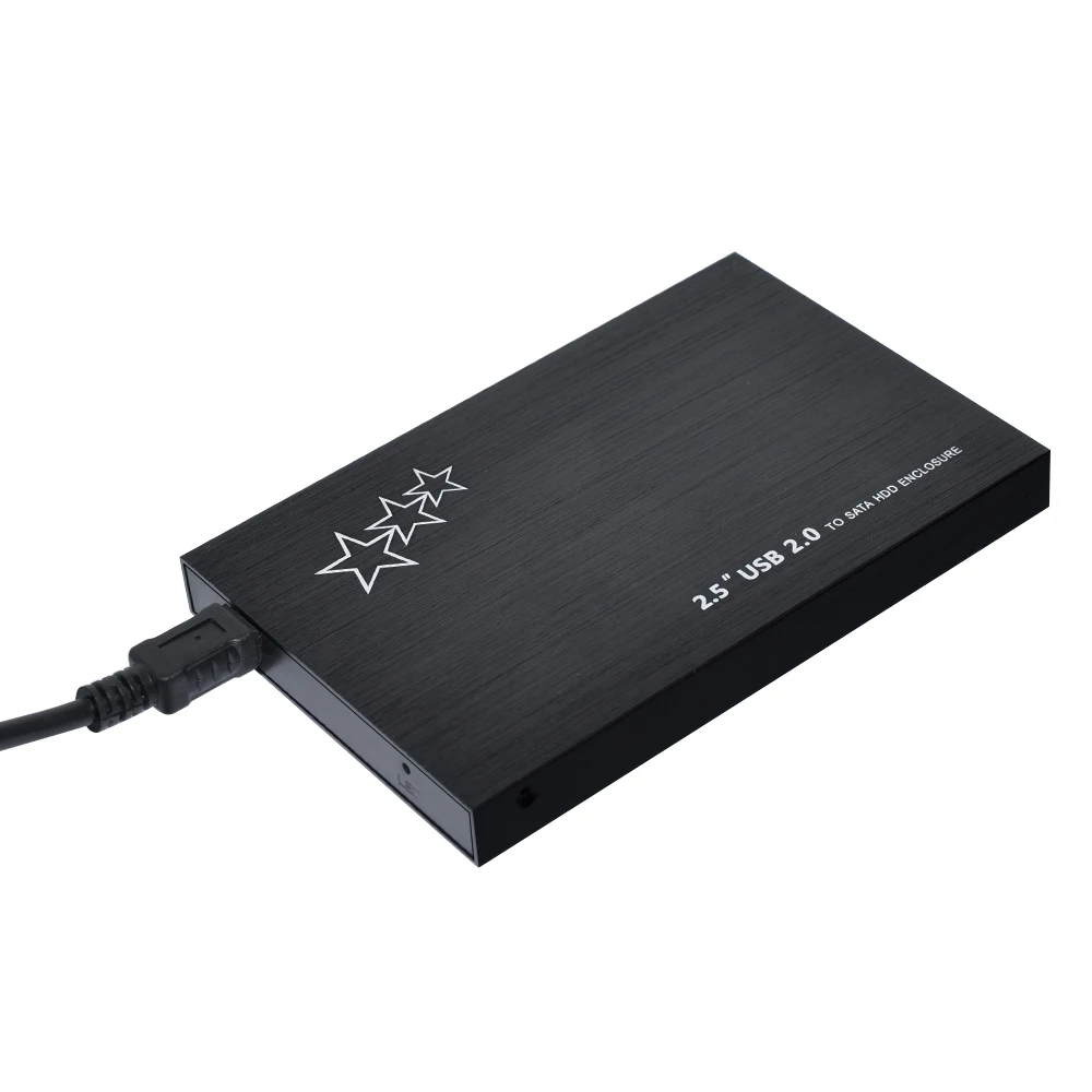 Алюминий сплав 2," USB 2,0 SATA HDD Внешний защитный корпус коробка для резервного копирования данных и обмен на Win10