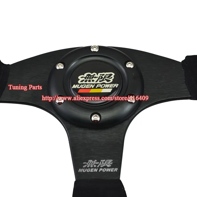 Mugen suede leather car steering wheel  (4)