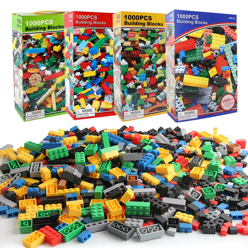 

1000PCS DIY Building Blocks Bricks Figures Educational Creative Compatible With Legoe Toys for Children Kids Birthday Gift