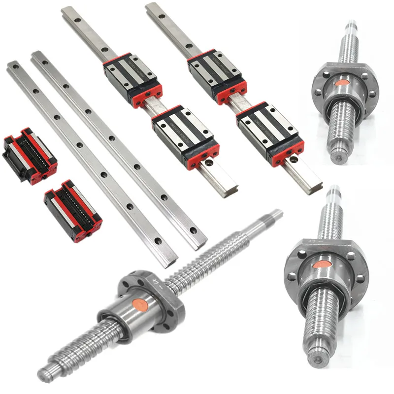 

20mm linear guides rails HGR20 1550/2550mm + HGH20CA 8pc+3PCS ball screw RM1605/SFU1605