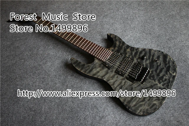 Cheap China Custom Shop 7 String Electric Guitars Quilted Finish Guitar With Floyd Rose Tremolo