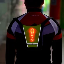 Lixada Usb Перезаряжаемый светоотражающий жилет, рюкзак, светодиодный беспроводной Велосипедный жилет, Спортивная Защитная сумка для бега, прогулок, бега