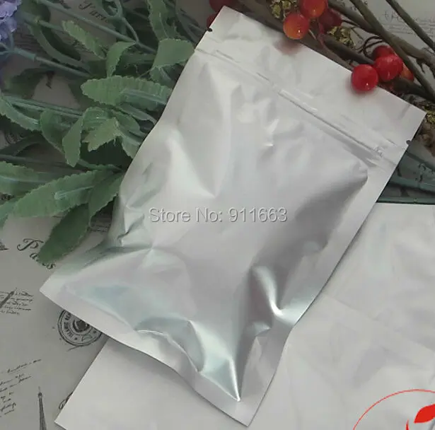 

10cmx15cm*0.20mm,100pcs. Reclosable Zipper Bag Silver Aluminium Foil Ziplock Bag,Self -Sealed Plastic Ziplock Bag,