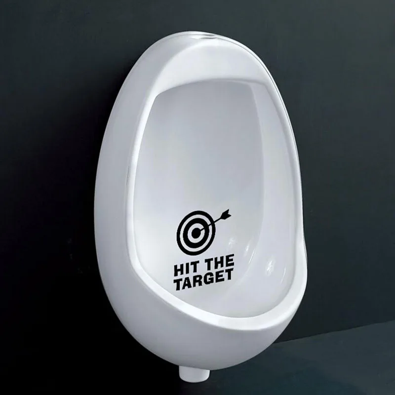 

New hit the target waterproof funny toilet sticker Bathroom personality Toilet Seat Sign Reminder Quote boys potty training