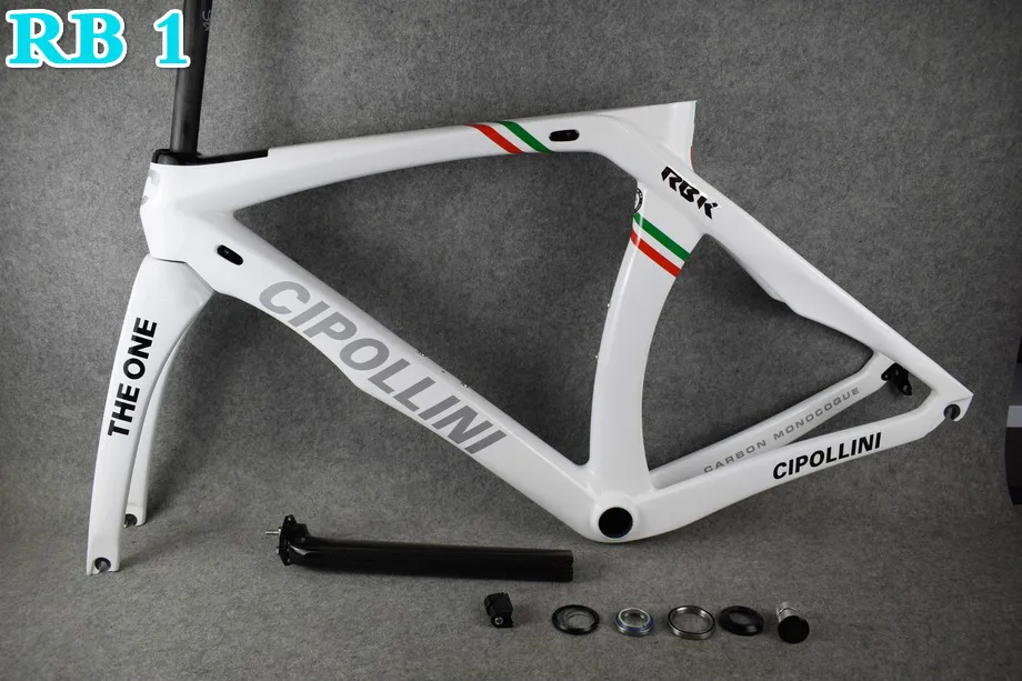 Cipollini RB1K один голый матовый Rahmenset дорожный велосипед Глянцевая полный углерода дороги фреймов полный кадр углерода серебро - Цвет: RB 1