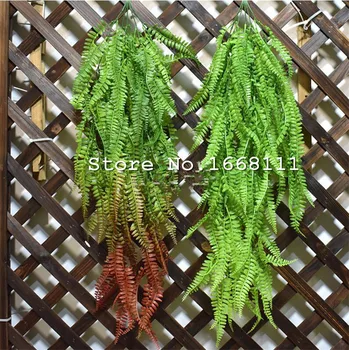 

10pcs Artificial Bostoniensis Leaf Vines Plastic Hanging Plant Nephrolepis Exaltata Vines 100cm for Greenery Wall Decoration