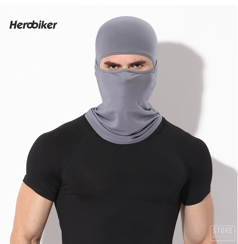 HEROBIKER, новинка, мотоциклетная маска для лица, лайкра, мото Балаклава, Байкерская маска для лица, Лыжная маска, защита от ветра, мотоциклетная маска