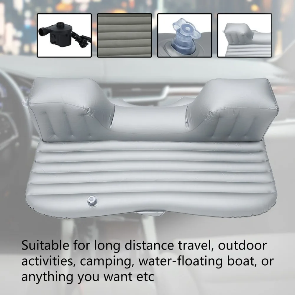 

Universal Drive Travel Inflatable Car Bed SUV Back Seat Cover Air Bed Cushion Mattress Camping Companion Flocking Cloth HWC
