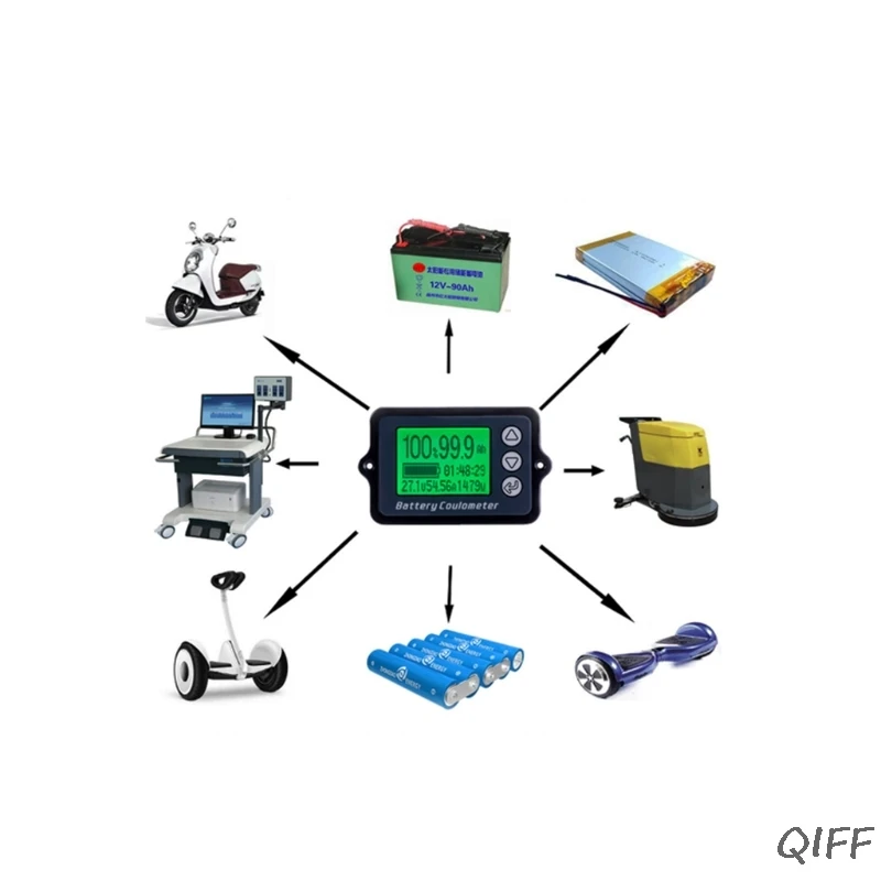 

DC 8-80V 50A Battery Coulometer TK15 Battery Tester for LiFePo Coulomb Counter Mar28