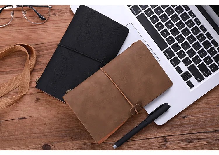 

Leather Journal Notebook Custom Handmade Vintage Refillable Travel journal Leather Traveler's notebook Cover Custom Text
