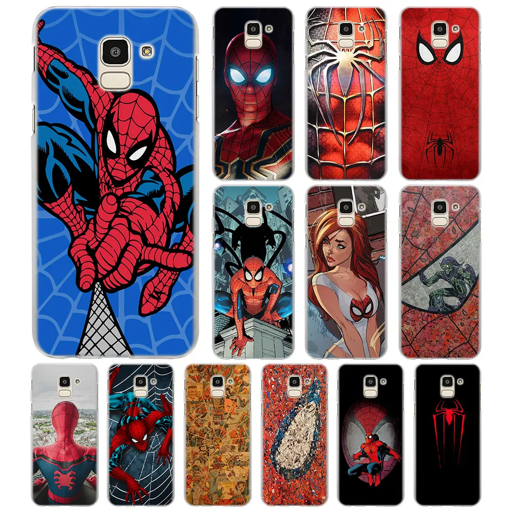 

Marvel Hero Spider Man Phone Cases for Samsung Galaxy J4 J6 Plus J3 J7 J8 2018 C2 Core J5 J7 Prime hard PC Coque case