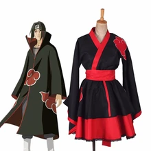 Аниме Наруто Shippuden Akatsuki Uchiha Itach Косплей Костюм Наруто Лолита костюм японский кимоно стиль Униформа платье горничной