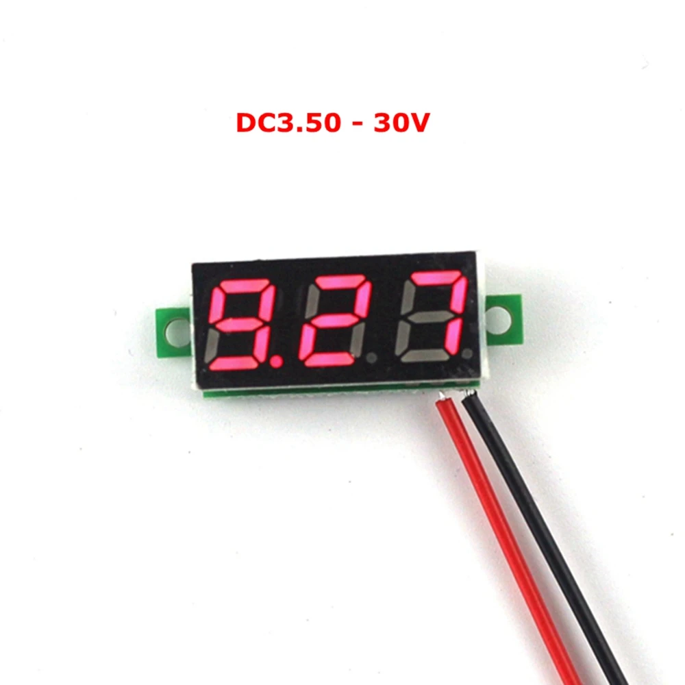 Цифровой вольтметр амперметр DC 0-100V 10A 50A 100A двойной дисплей детектор напряжения панель измерителя тока Ампер Вольтметр - Цвет: DC 3.50 - 30V