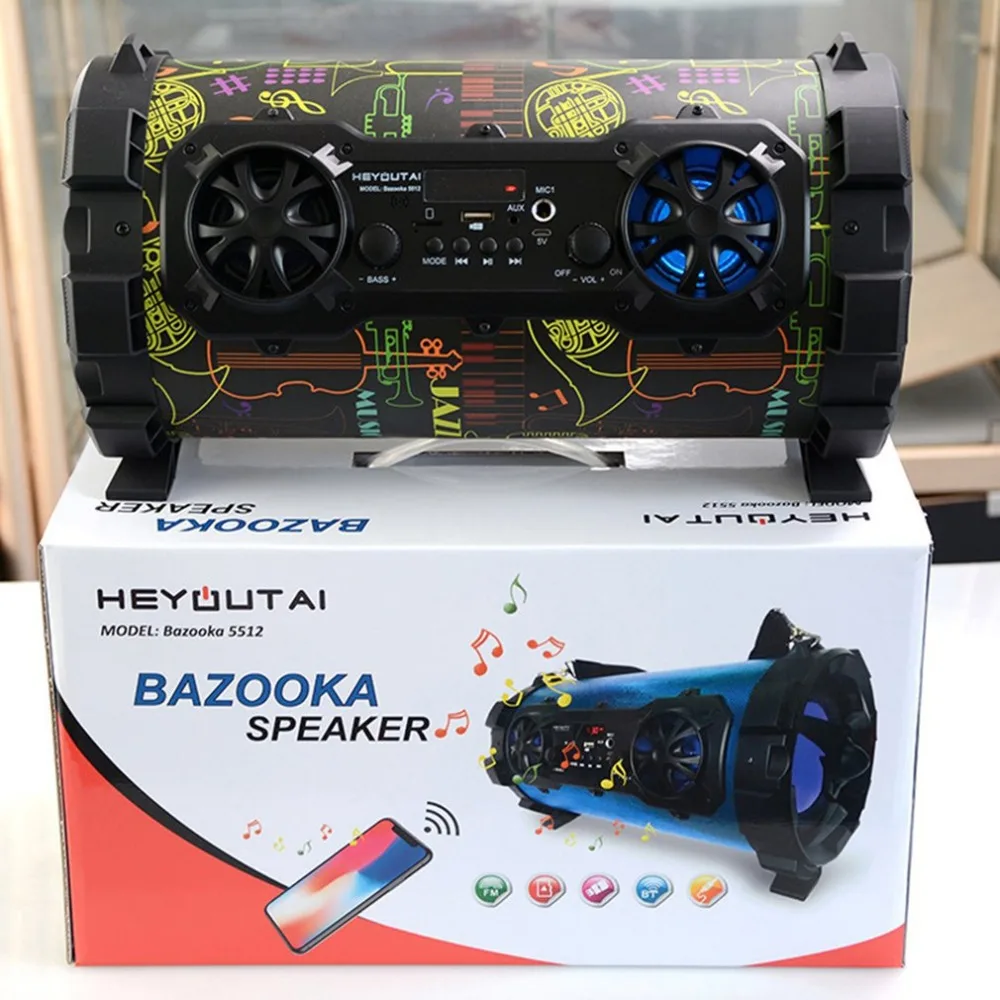 

Wireless Bluetooth Speaker Portable Outdoor Multi-function Car Subwoofer Speaker Column Box Loudspeaker