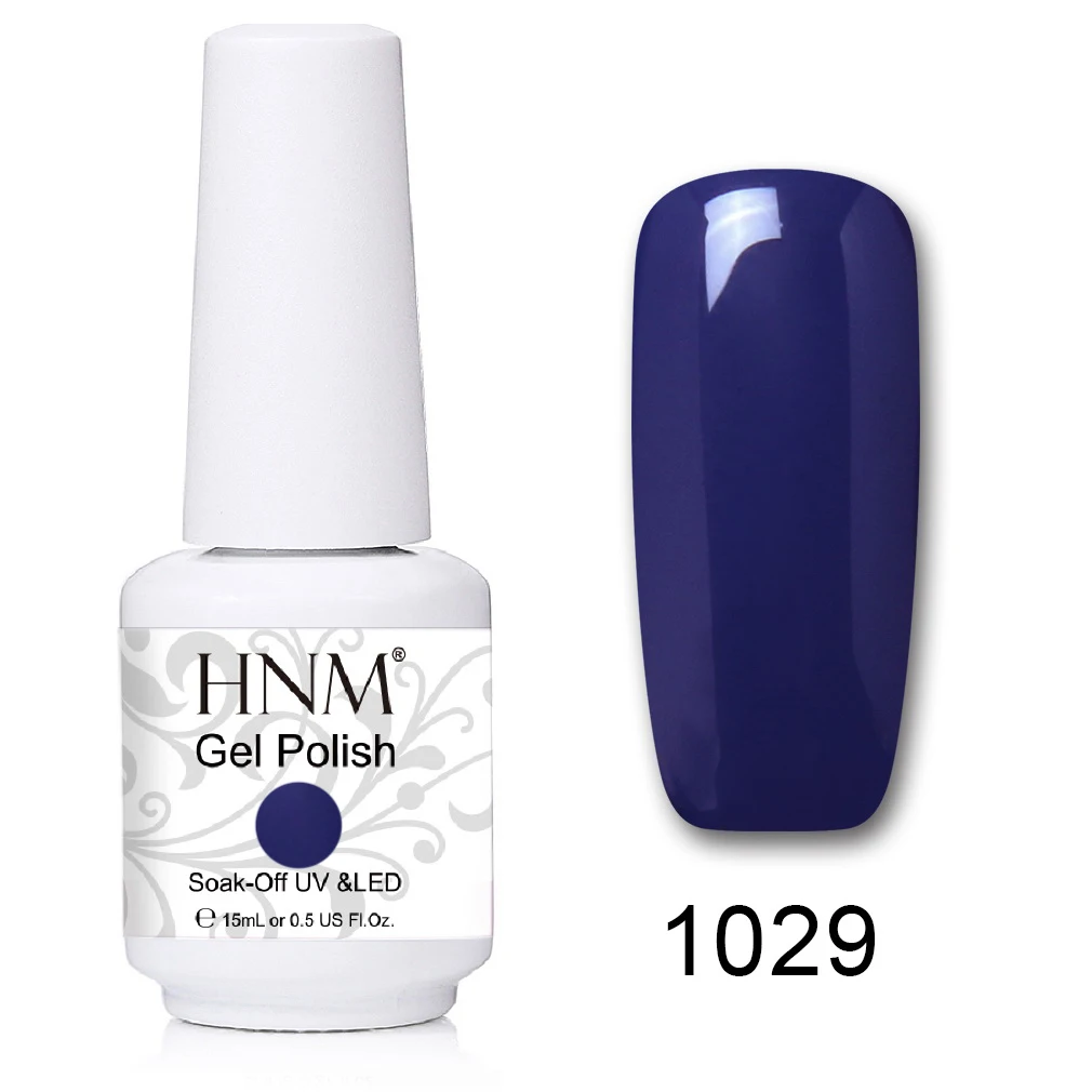 HNM 15 мл УФ-гель для ногтей лак удаляющийся замачиванием светодиодный светильник Гель-лак Полуперманентная живопись желлак Лаки лакукер штамповка эмаль - Цвет: 1029