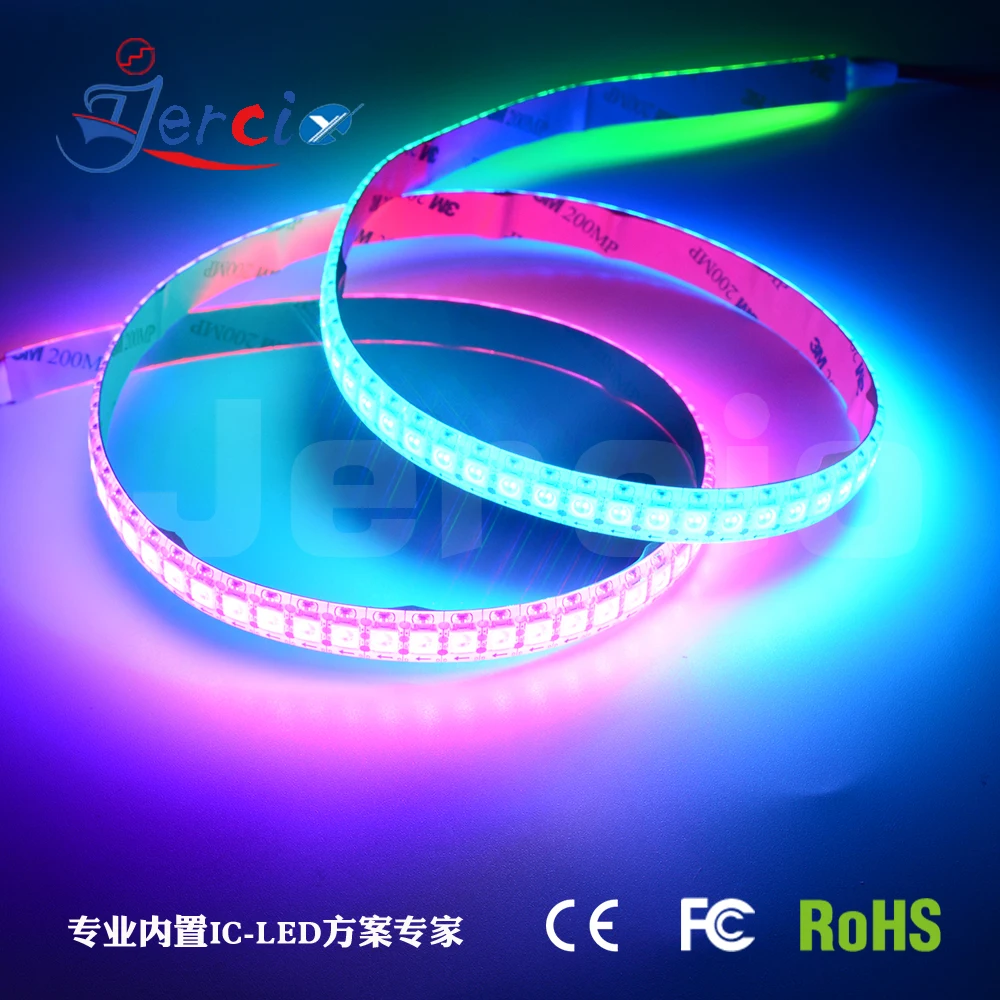 JERCIO 1m/4m/5m XT1511-RGB Like ws2812b 30/60/144 pixels/leds/ magic digtial led pixel strip can replace ws2812b IC 