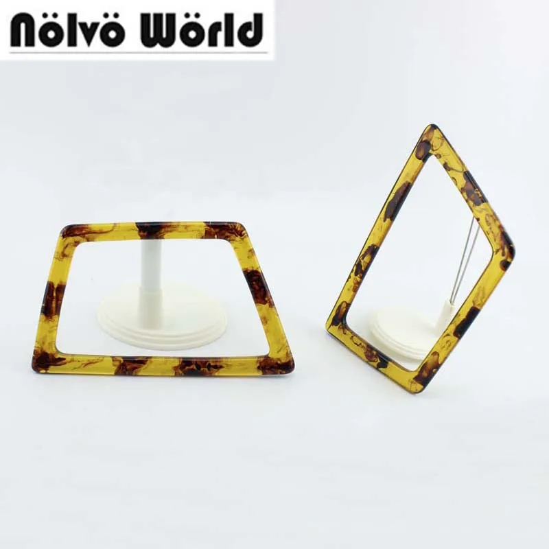 

1 pair=2 pieces,17X10cm Resin irregular trapezoid handle,Acrylic leopard ladies handbag handle