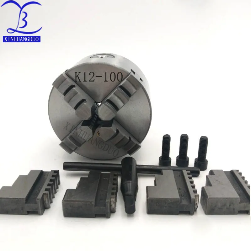 

K12-100 four jaws self-centering chuck 100mm machine tools collet lathe HardenedSteel chuck