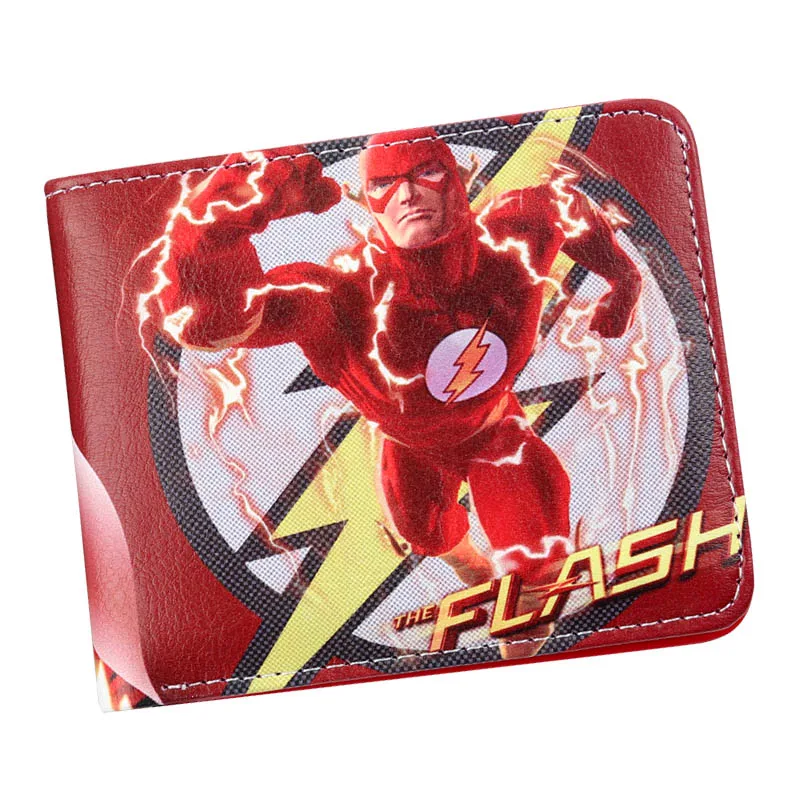 

Comics Superhero Flash Mens Credit Card Holder Wallet Bifold ID Cash Coin Purse Clutch