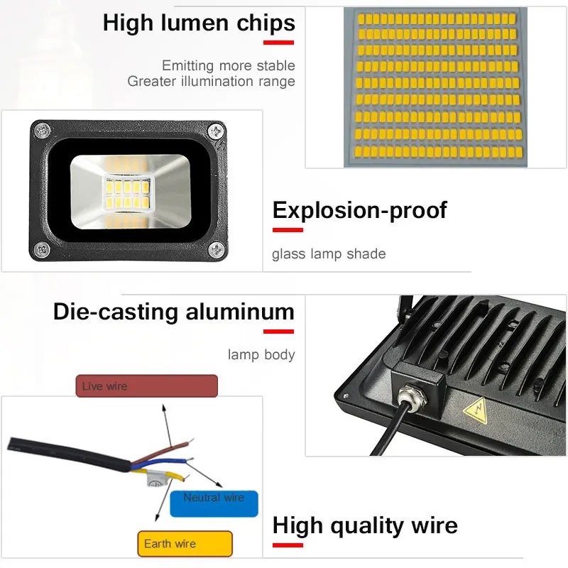 Holofotes ao ar Iluminação de Rua Luz de Inundação Laideyi w 220 v Mini Led Exterieur Refletor Livre Levou Holofotes 2 Pcs Ip65 20 4 China flood light Suppliers