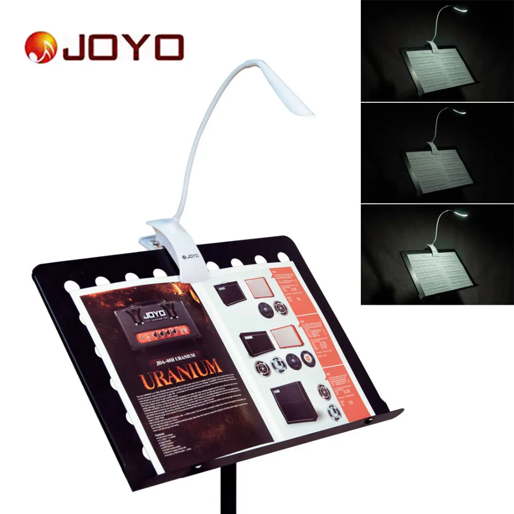 JOYO JL-01 Регулируемый клип светодио дный LED пюпитр свет музыка держатель лампы 3 уровня яркость перезаряжаемые с USB кабель