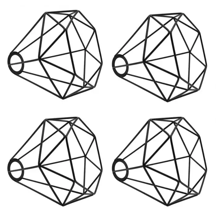 Геометрический кулон металлическая защита лампы Ретро винтажный подвесной светильник, абажур железная клетка CLH @ 8