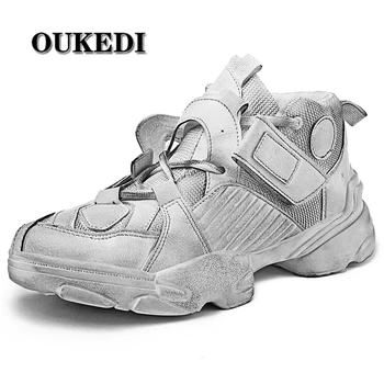 

OUKEDI New Men Running Shoes Breathable Design Sneakers Man Sport Shoes Dad Sneakers Street Walking Shoes Trainer Jogging Shoes