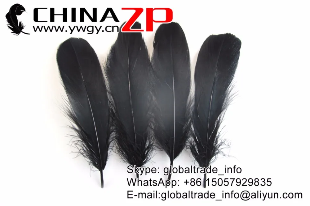 Black Soft Goose Nageoires Feathers (7)