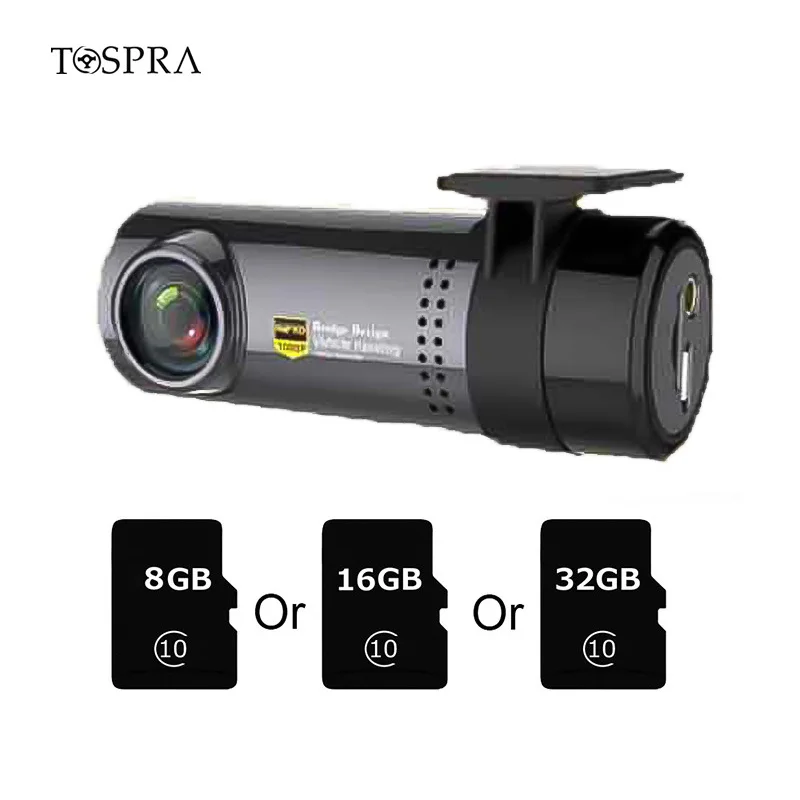 TOSPRA Автомобильный видеорегистратор Smart WiFi Full HD 1080P камера 150 градусов