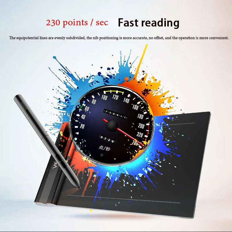 

VEIKK Tablet drawing tablet 6x4 inch drawing tablet pen 8192 level 230 points / second reading speed for MAC / Windows system