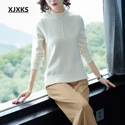 XJXKS ropa mujer invierno теплые Новое поступление для женщин свитеры для и Пуловеры хорошее качество с длинными рукавами женщи