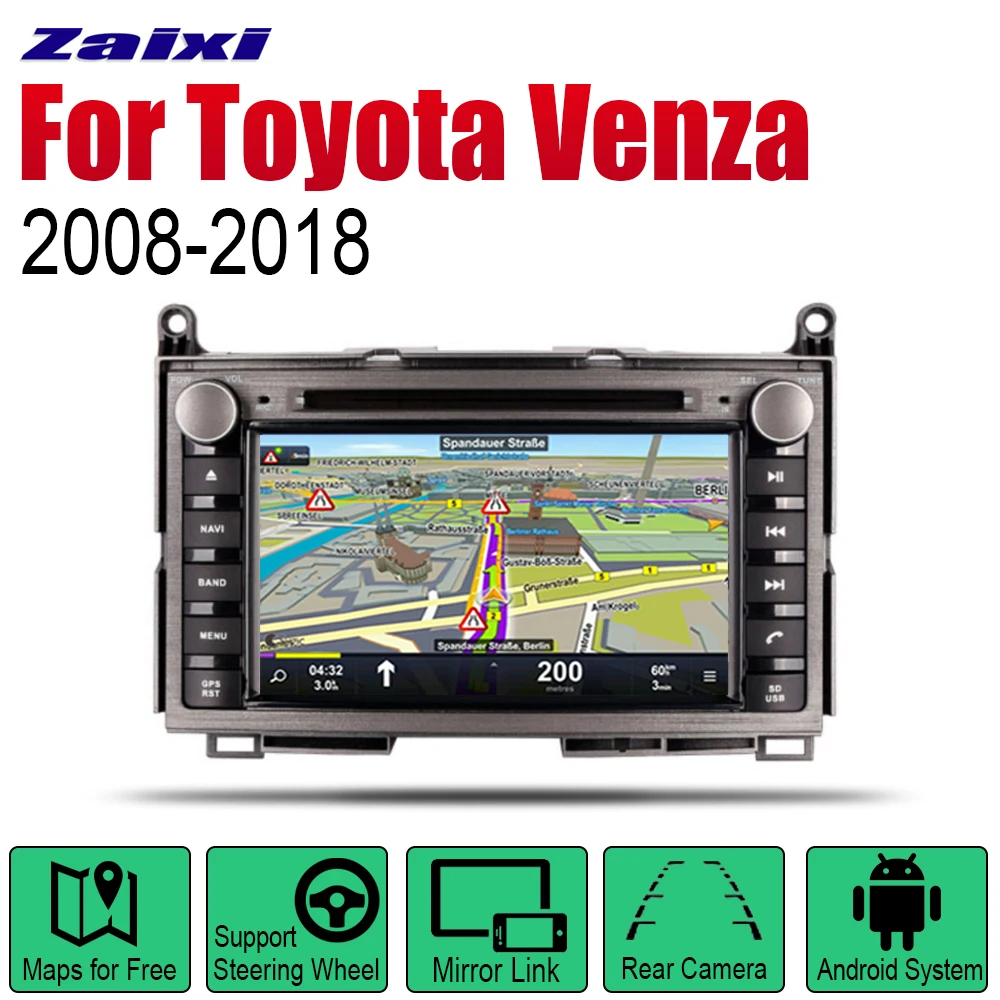 ZaiXi Android 2 Din Авто Радио DVD для Toyota Venza 2008~ автомобильный мультимедийный плеер gps навигационная система Радио стерео