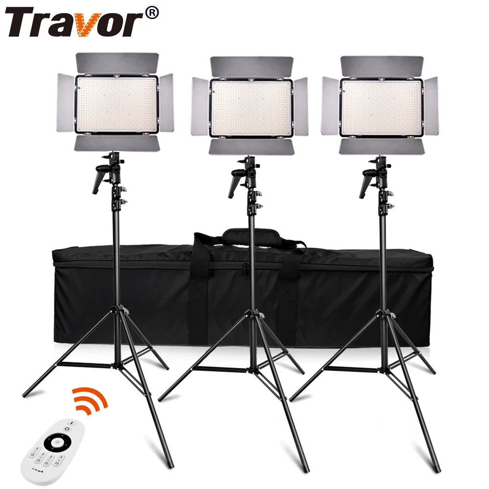  Travor TL-600A 2.4G kit Bi-Color Studio photography LED Video Light with 2.4G remote control +6pcs  - 32801231405