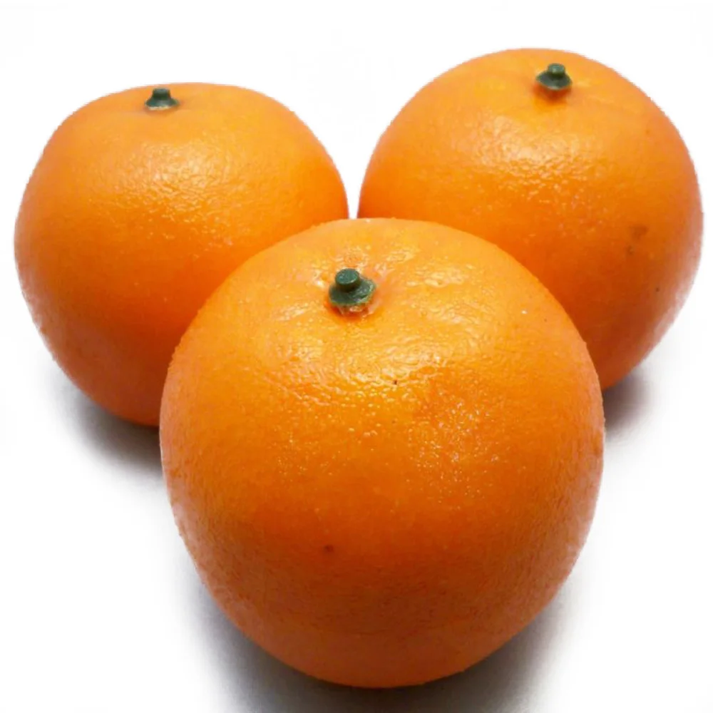 Кухонные искусственные апельсины 3 шт. орнамент 8 см искусственные фрукты модель домашние вечерние украшения Реалистичные