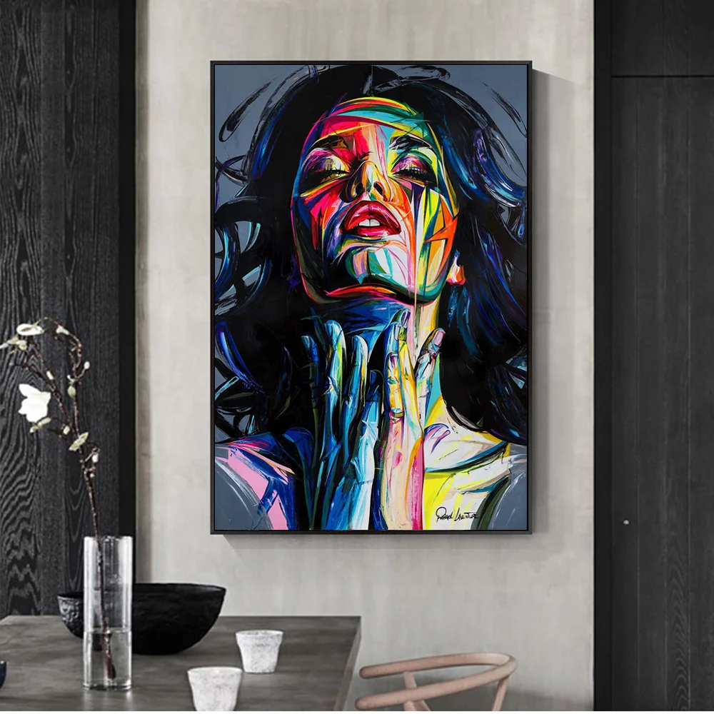 Street Graffiti Wall Art Canvas Prints Abstract Pop Art Girls Watercolor Canvas Ebay