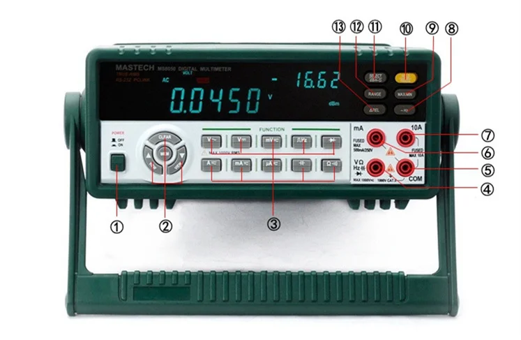 MASTECH MS8050 MS8040 Графы VFD Дисплей автоматический выбор диапазона Bench верхний
