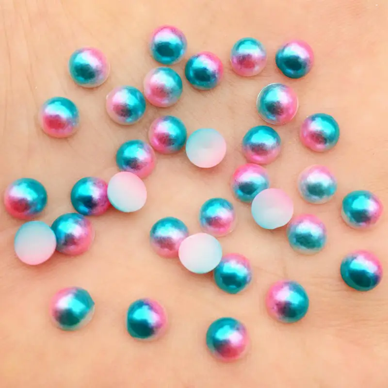

YUSDTSHA Half Round Flatback Pearls Jewelry Garment Beads DIY Craft 6mm For Nail Art ABS Pearls 200Pcs -B019*2