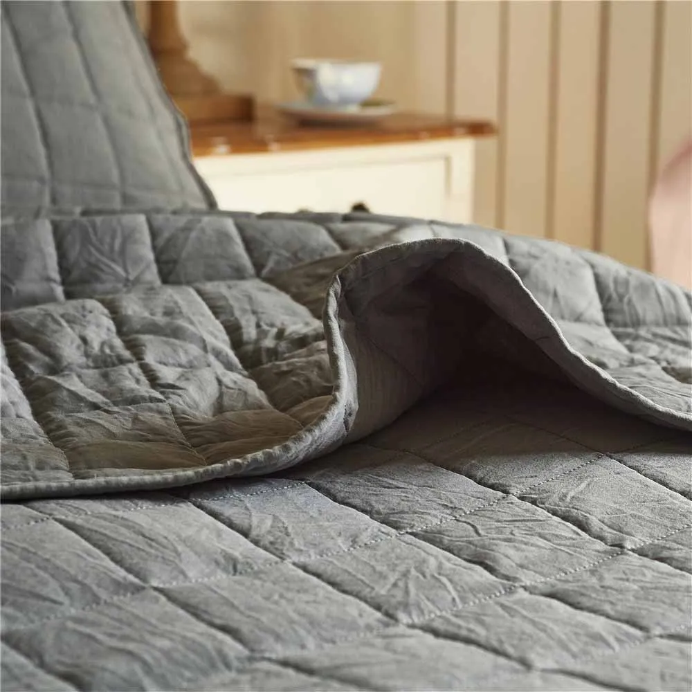 Luxury Bedspread Quilted Bed Spread Lattice Bed Cover Double Lightweight Coverlet Set Gray Summer Quilt Blanket US Queen King