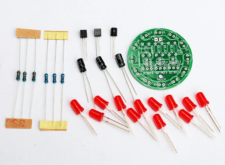 Diy Электронный набор, набор светодиодных круглых водяных ламп, набор для обучения мастерству, пайки, практичные детали
