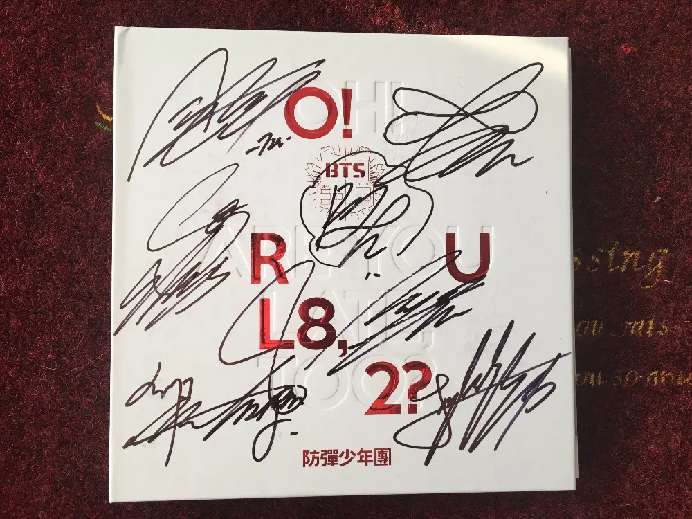 

BTS Bangtan Boys Autographed signed Mini 1st album O!RUL8.2 CD+photobook new korean