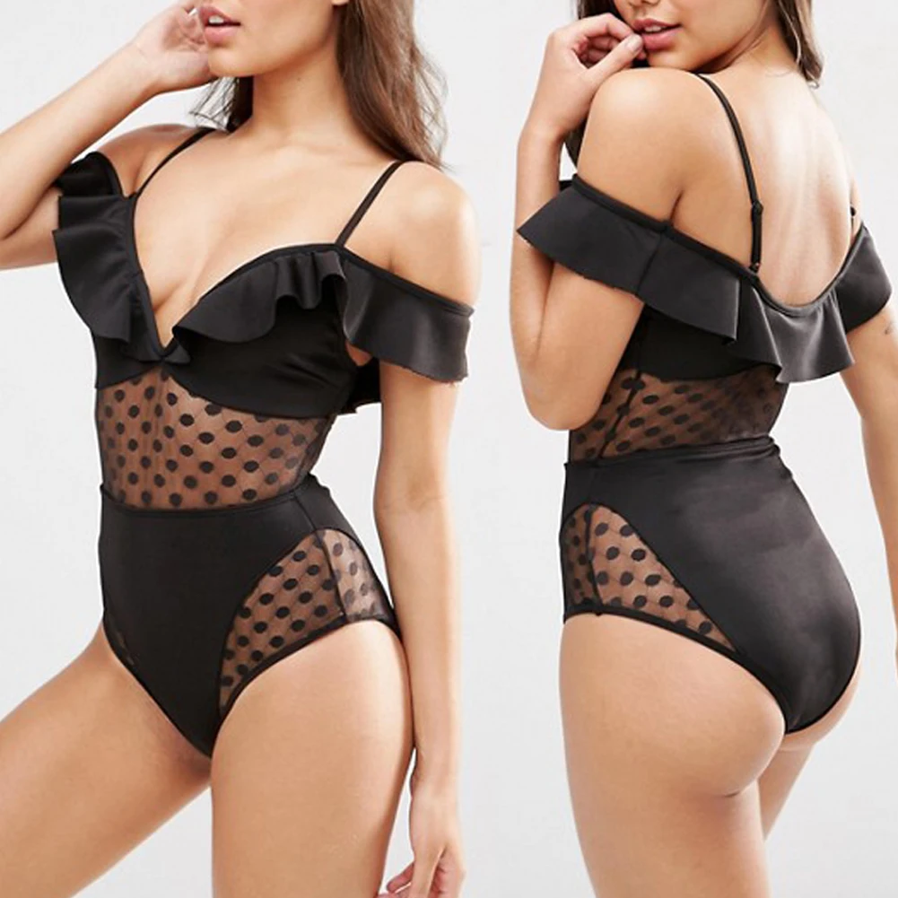 Bikini Women Swimsuit Black Solid Sexy Bathing Suit Padded Beachwear Lace Swimwear maillot de bain femme Plus Size Push Up plus-size-black-swimsuit : image Bikini Women Swimsuit Black Solid Sexy Bathing Suit Padded Beachwear Lace Swimwear maillot de bain femme Plus Size Push Up plus-size-black-swimsuit