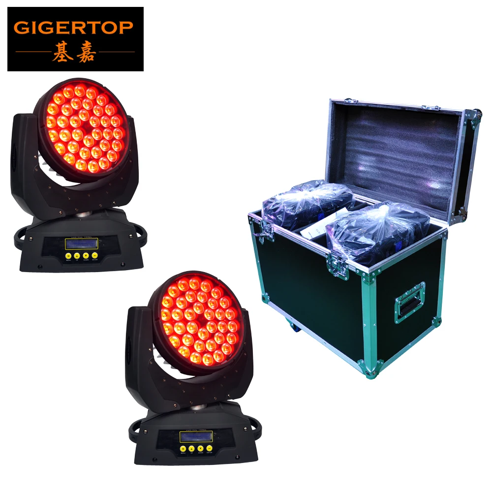 Flightcase 2IN1 Pack 36 Вт светодио дный 10 Moving Head мыть свет RGBW Цвет 4in1 Tyanshine DMX/Звук/светодио дный Авто Режим супер шайба CE ROHS