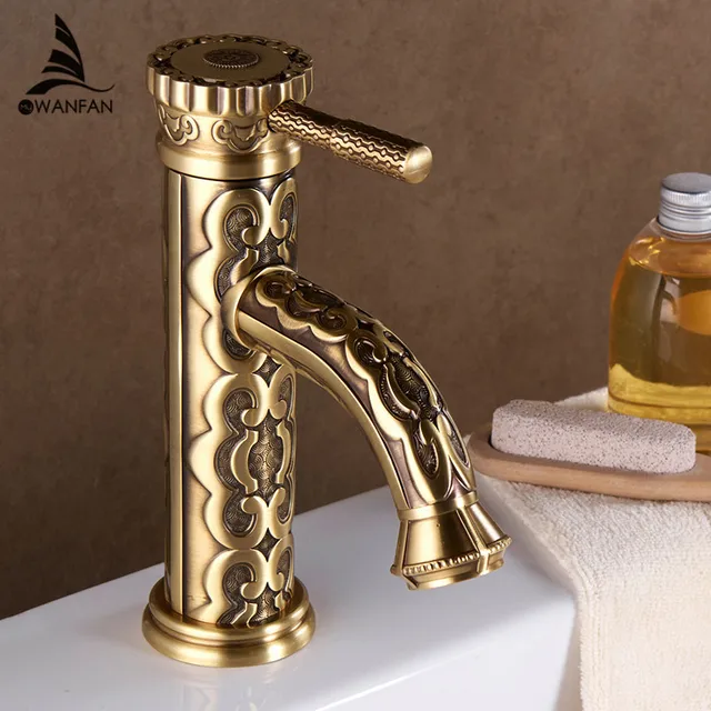 Basin Faucets Solid Br Retro Bathroom Bronze Single Basin Faucets Solid Br Retro Bathroom Bronze Single Handle European Hot And Cold Water