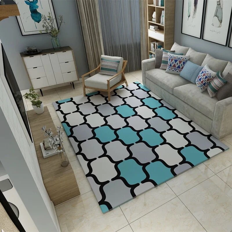 

Nordic Style Geometric Large 200x300cm Carpet Living Room Bedroom Tea Table Rugs and Carpets Antiskid Door Floor Mats