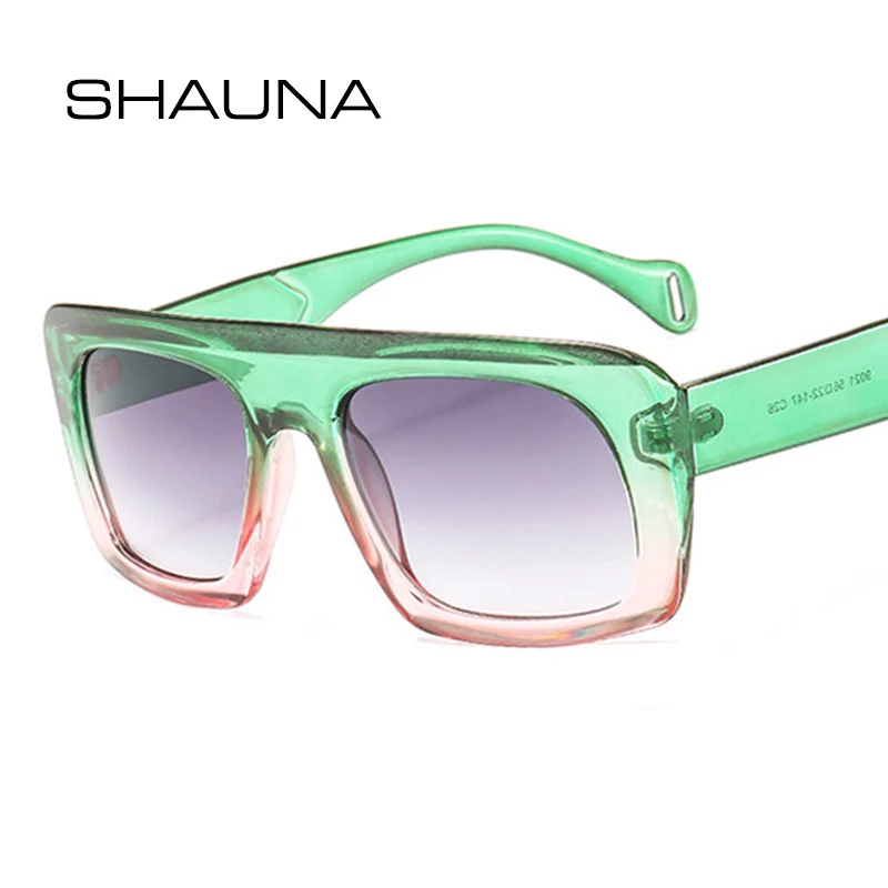 SHAUNA Fashion Rectangle Sunglasses Women Brand Designer Double Colors Retro Gradient Shades Men SHAUNA Fashion Rectangle Sunglasses Women Brand Designer Double Colors Retro Gradient Shades Men
