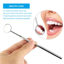 Мини-ручка из нержавеющей стали, стоматологическое зеркало, инструмент, автоматический стоматологический инструмент для чистки зубов, съемная зеркальная головка